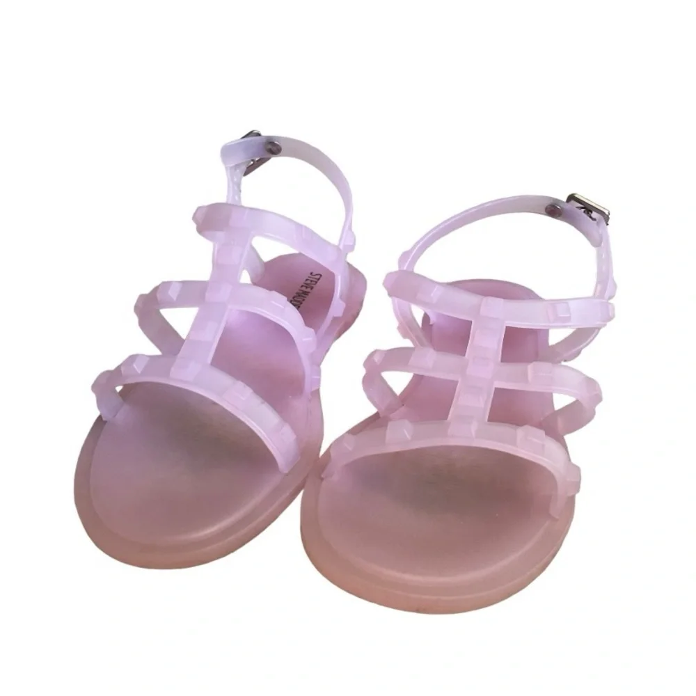 Steve Madden Girls Pink Jellies Sandals Size 2 - Picture 2 of 5